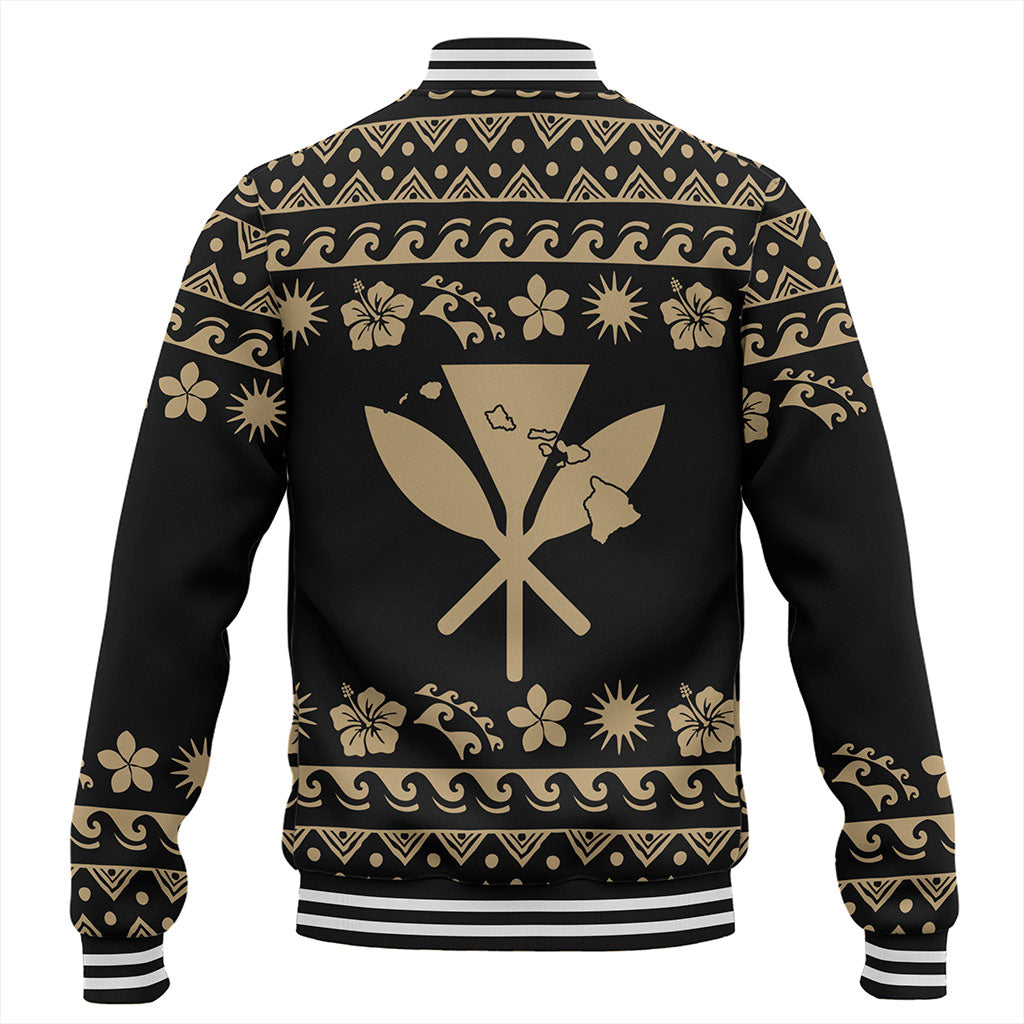 Hawaii Baseball Jacket Kanaka Map Vintage Set Hawaiian Symbols