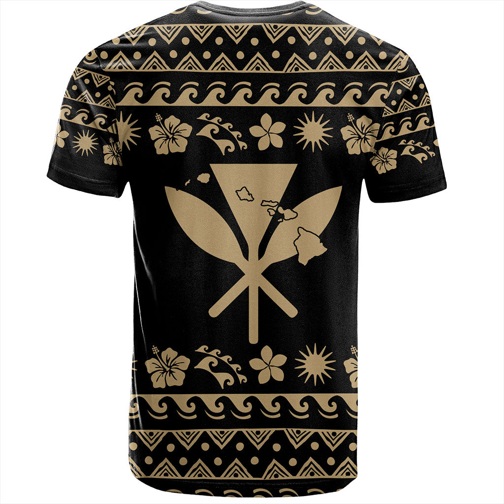 Hawaii T-Shirt Kanaka Map Vintage Set Hawaiian Symbols