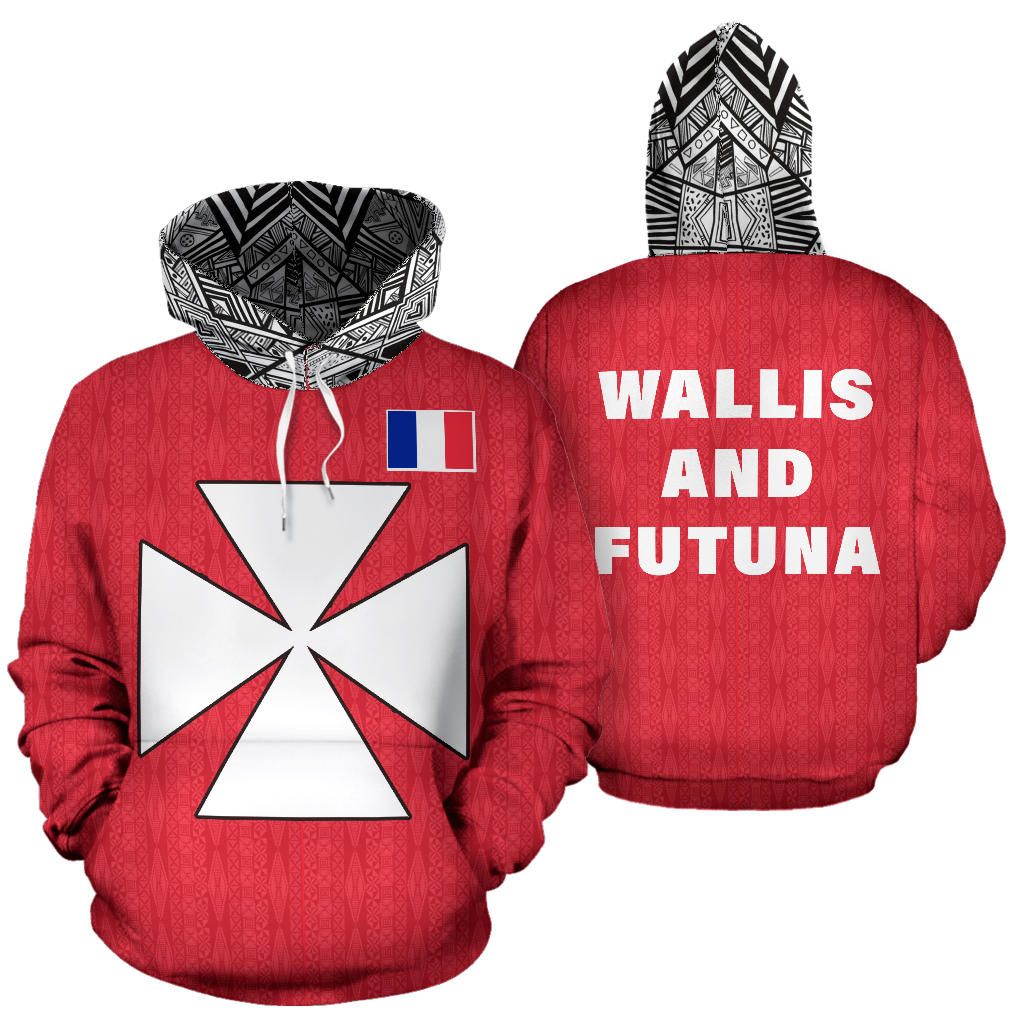 Wallis and Futuna All Over Hoodie - Polynesian Over Hood