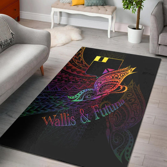 Wallis and Futuna Area Rug - Butterfly Polynesian Style