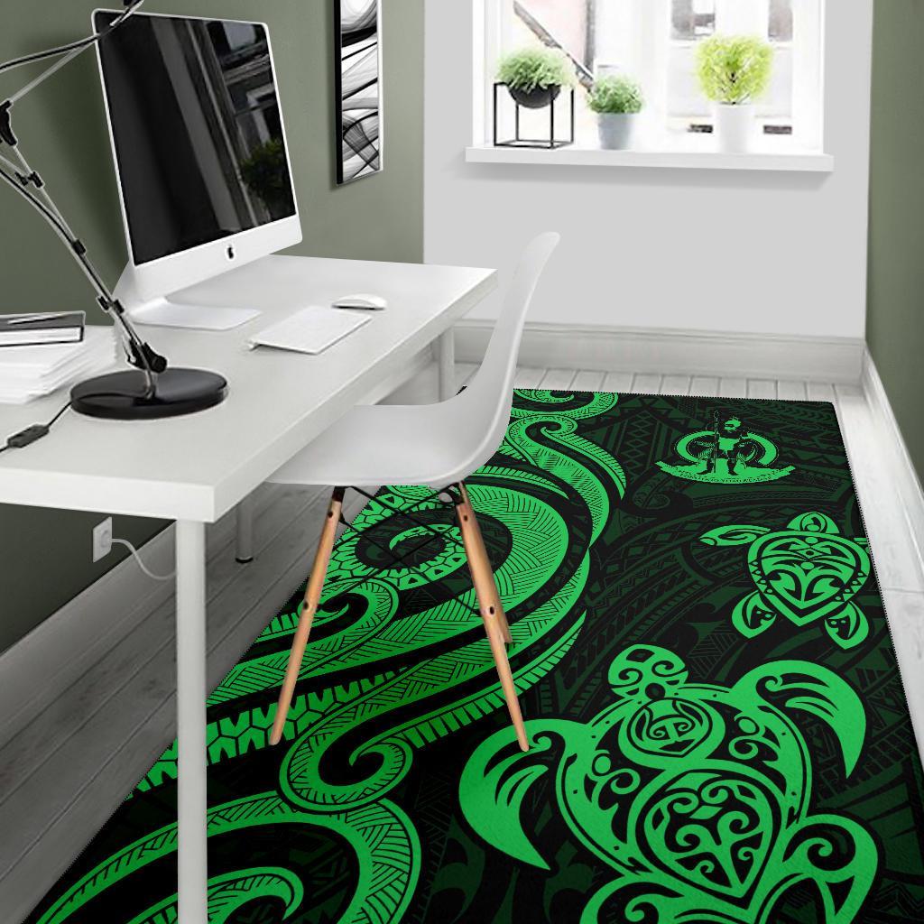 Wallis and Futuna Area Rug - Green Tentacle Turtle