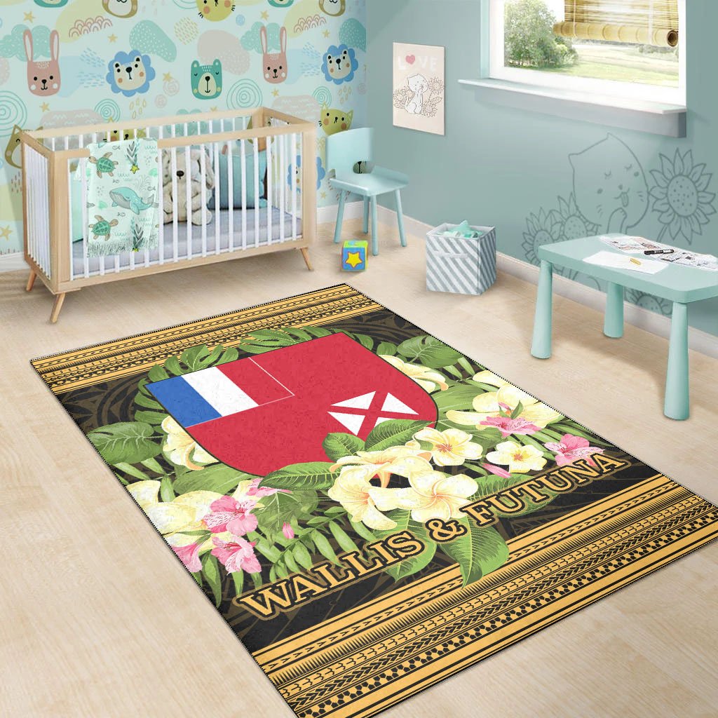 Wallis and Futuna Area Rug - Polynesian Gold Patterns Collection