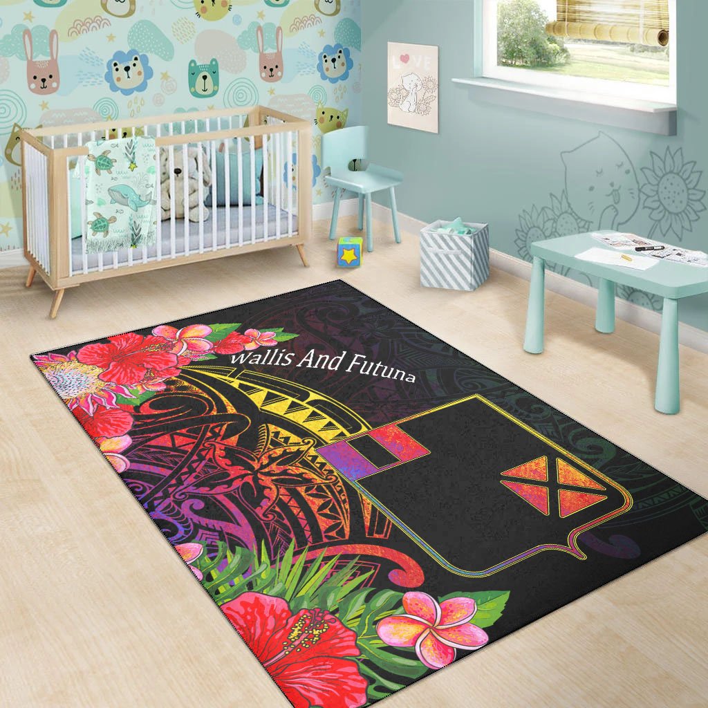 Wallis and Futuna Area Rug - Tropical Hippie Style