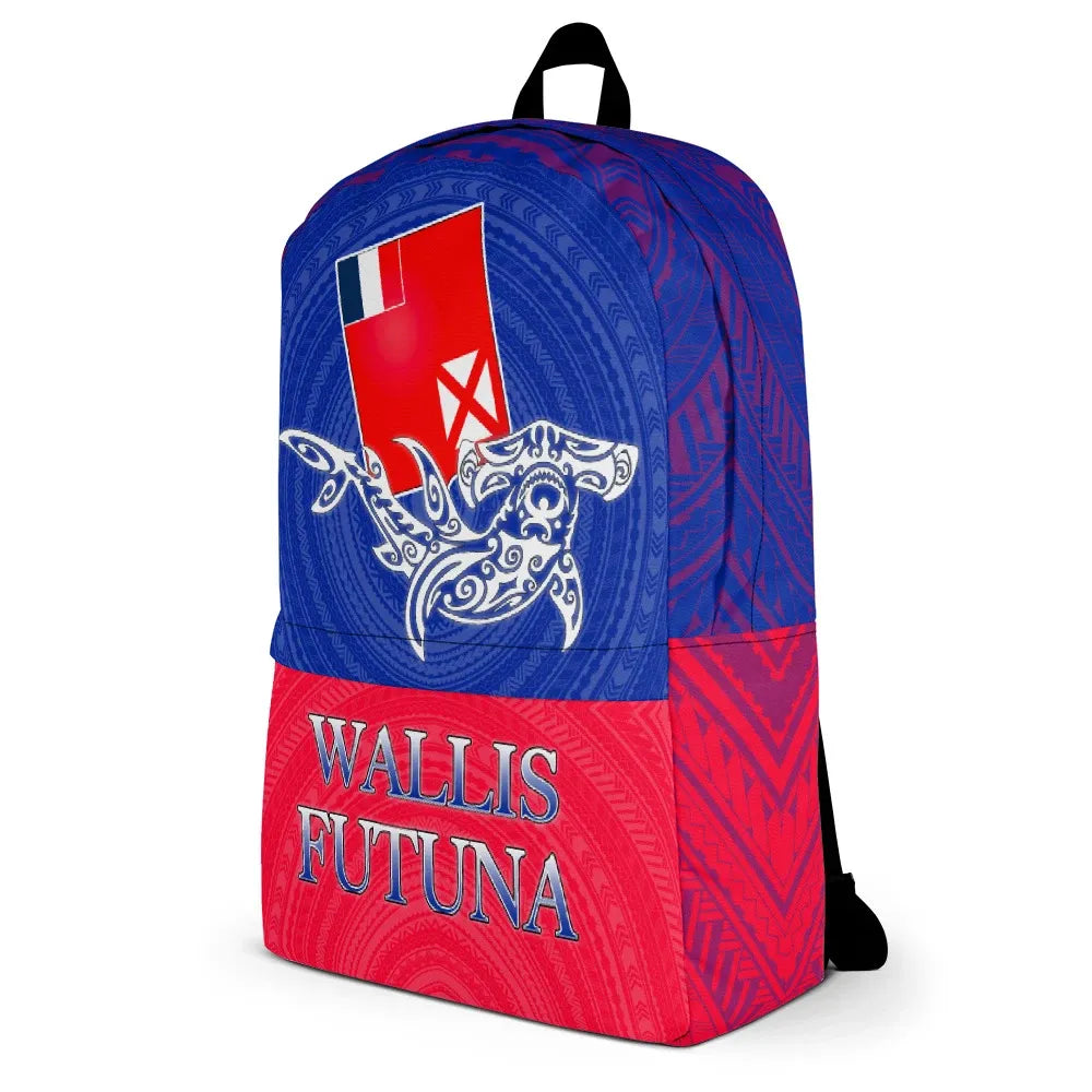 Wallis And Futuna Backpack - Shark With Coat Of Arms