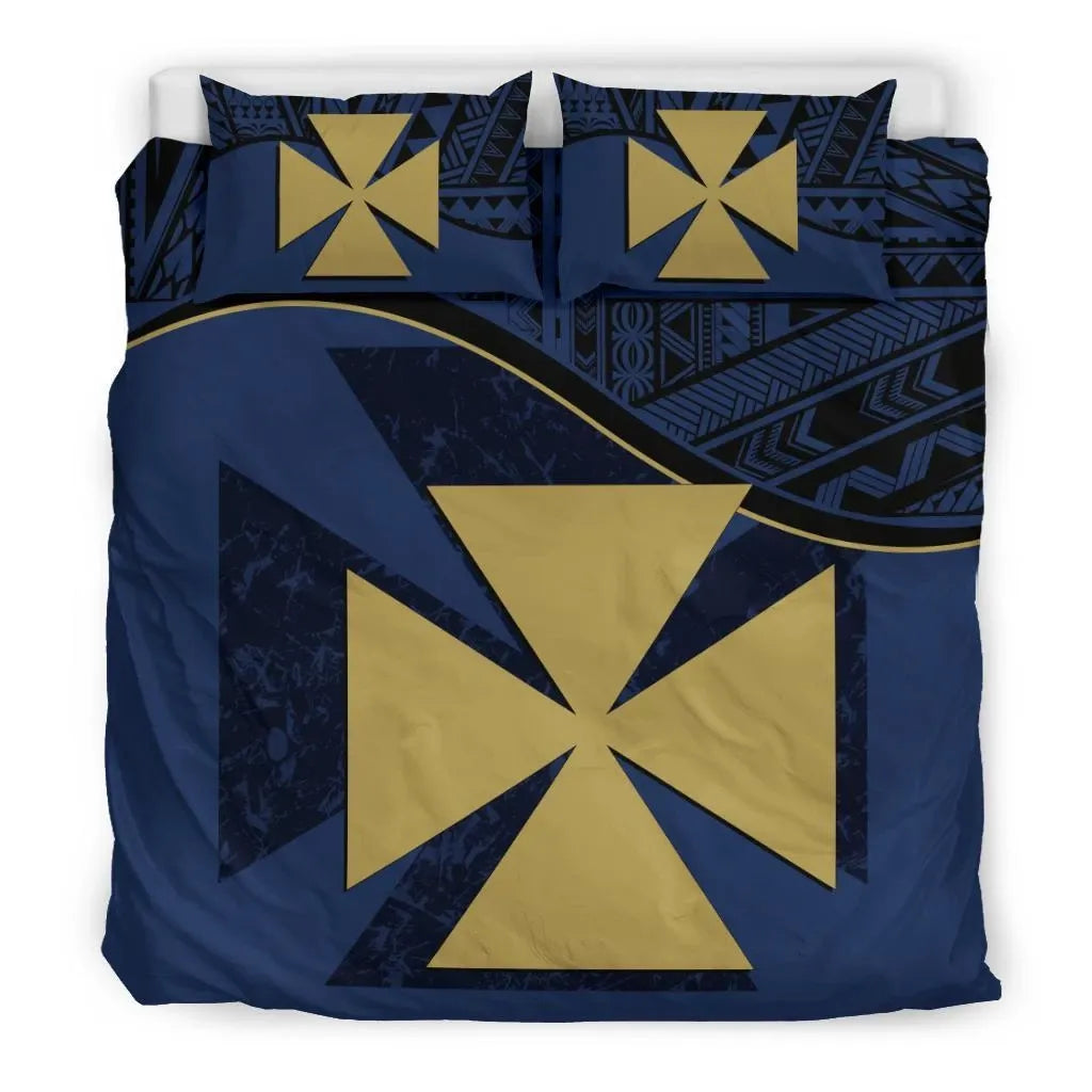 Wallis And Futuna Duvet Cover Set - Wallis And Futuna Coat Of Arms Dark Blue