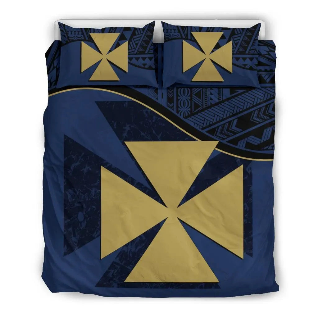 Wallis And Futuna Duvet Cover Set - Wallis And Futuna Coat Of Arms Dark Blue