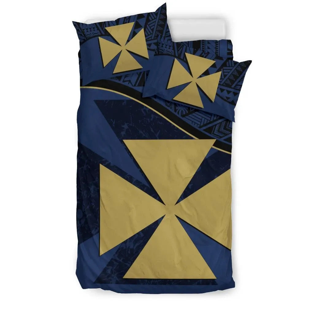 Wallis And Futuna Duvet Cover Set - Wallis And Futuna Coat Of Arms Dark Blue
