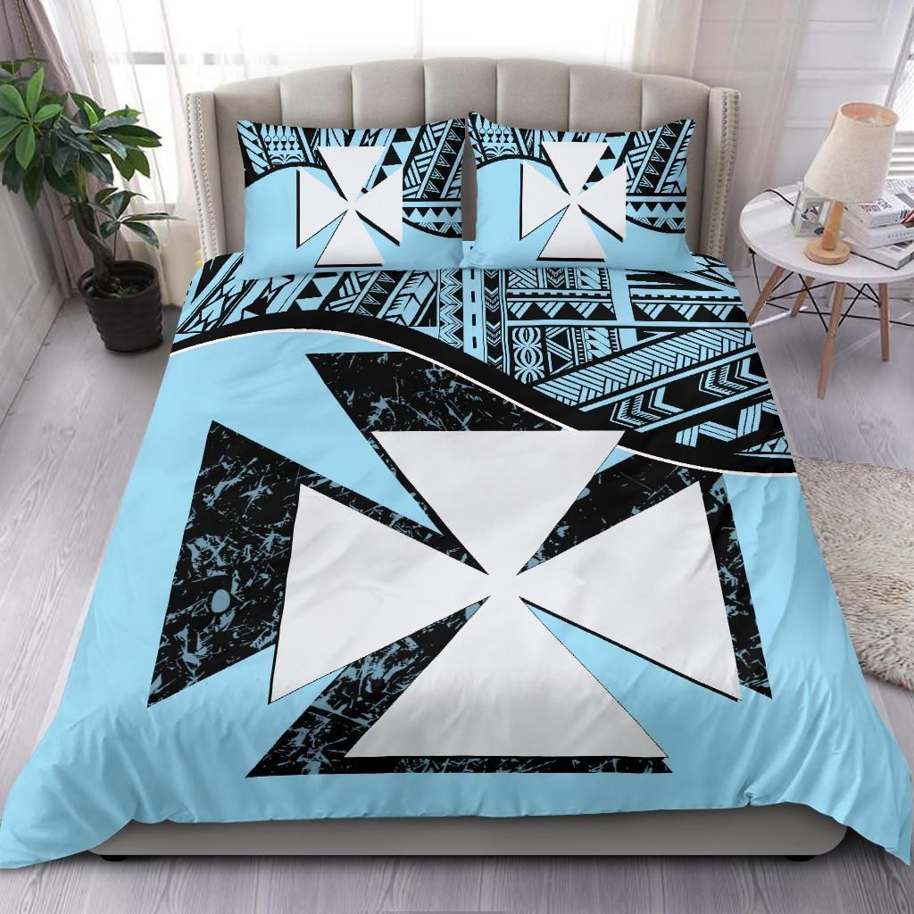 Wallis And Futuna Duvet Cover Set - Wallis And Futuna Coat Of Arms Blue