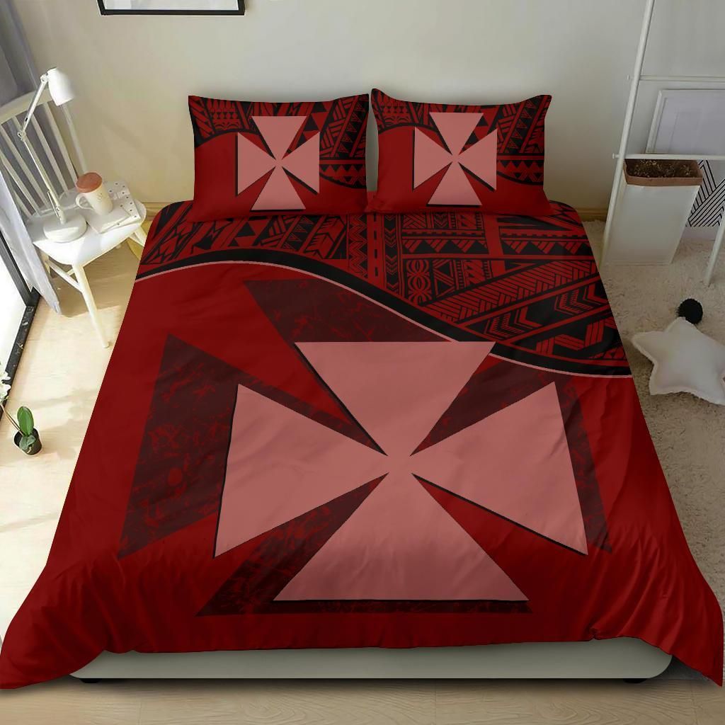 Wallis And Futuna Duvet Cover Set - Wallis And Futuna Coat Of Arms Red
