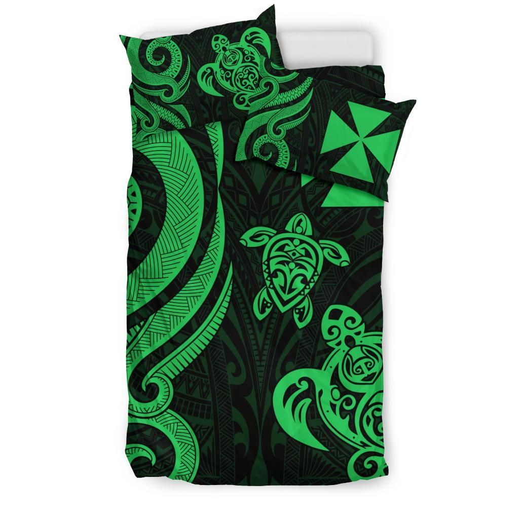 Wallis And Futuna Bedding Set - Green Tentacle Turtle