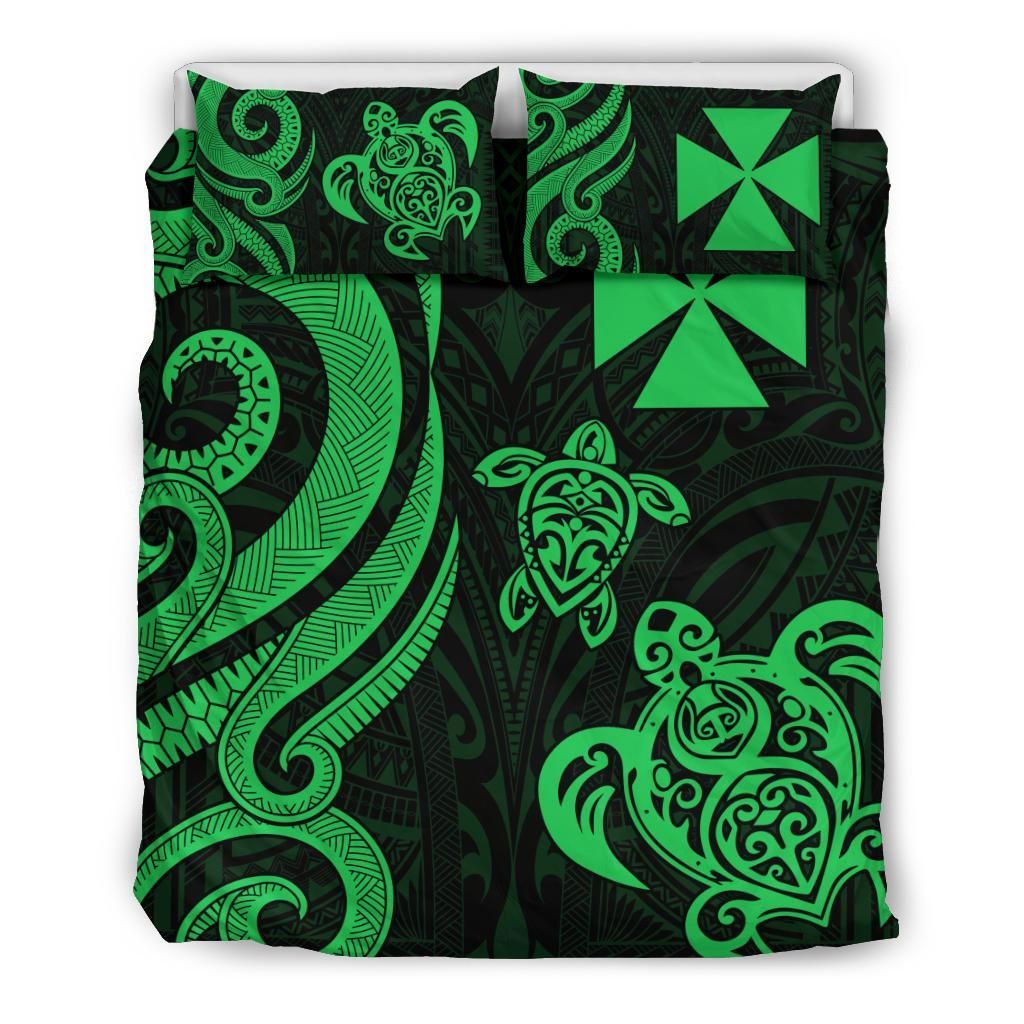 Wallis And Futuna Bedding Set - Green Tentacle Turtle