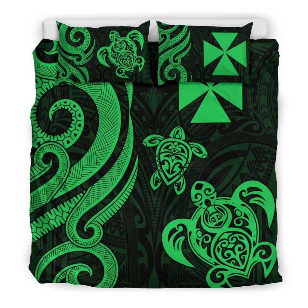 Wallis And Futuna Bedding Set - Green Tentacle Turtle