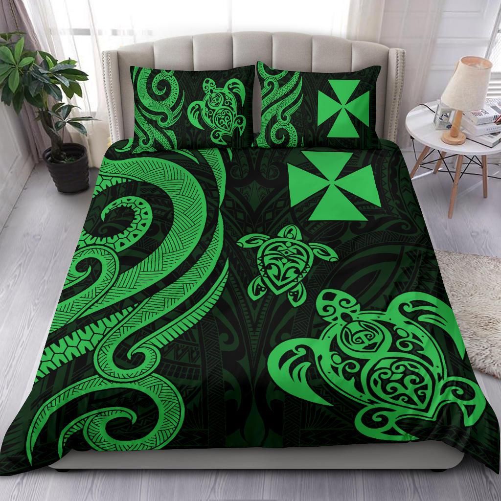 Wallis And Futuna Bedding Set - Green Tentacle Turtle