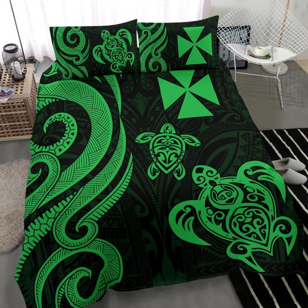 Wallis And Futuna Bedding Set - Green Tentacle Turtle
