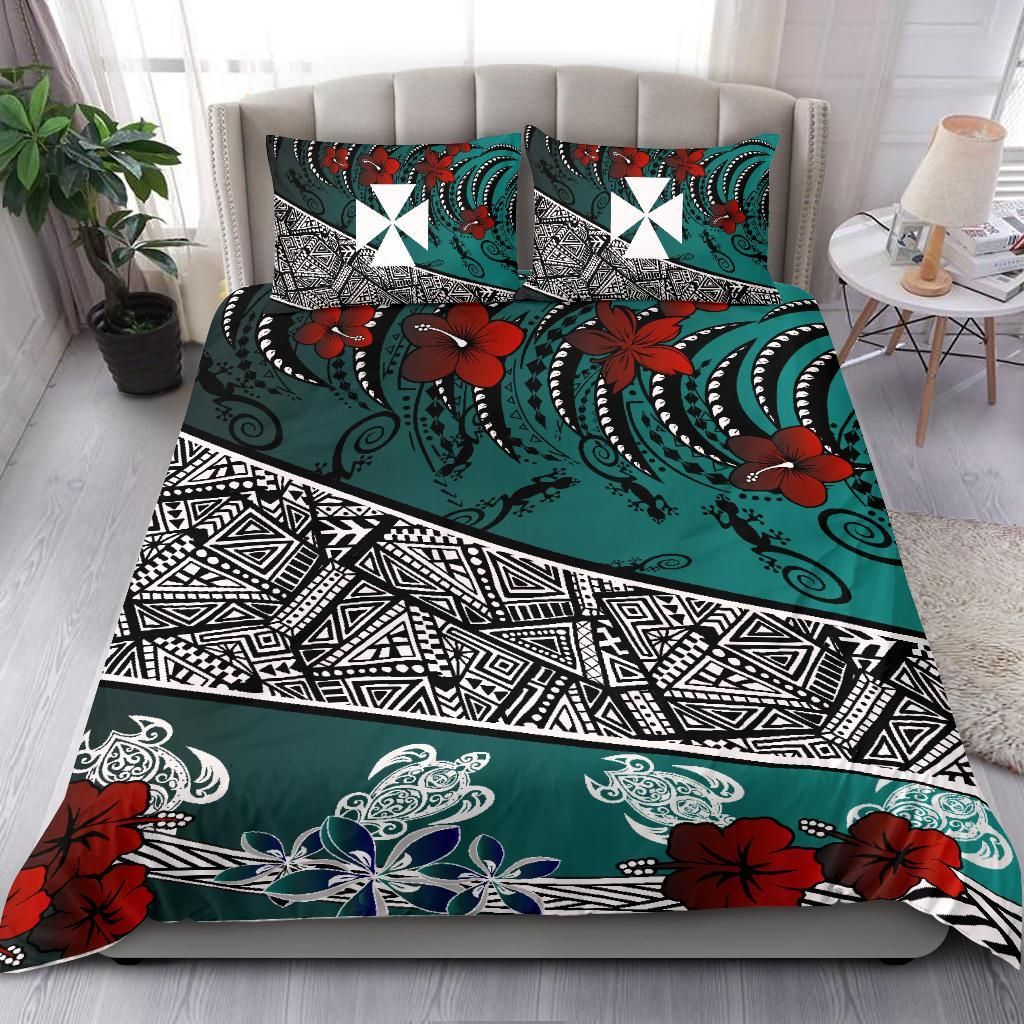 Wallis And Futuna Bedding Set - Lizard And Turtle Green