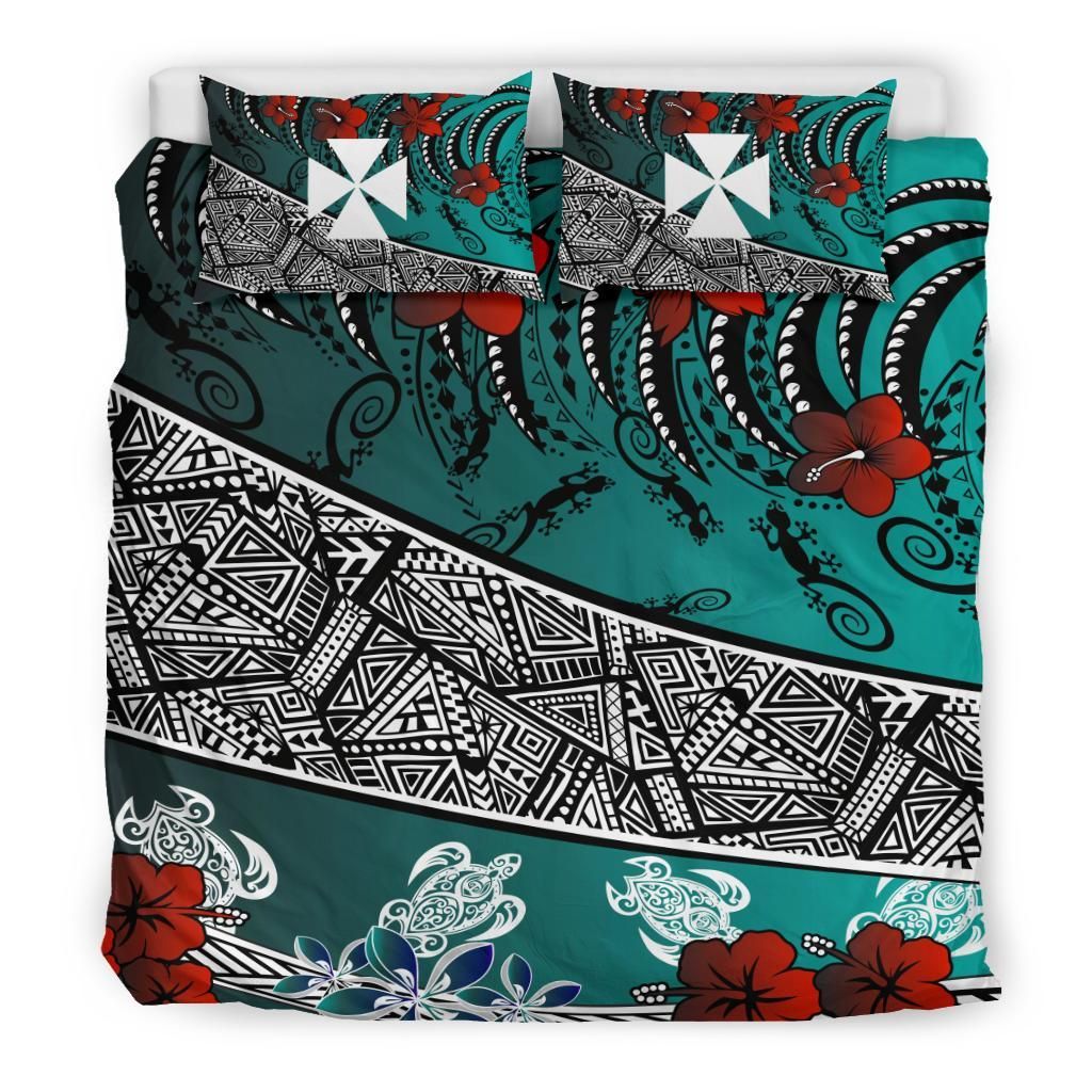 Wallis And Futuna Bedding Set - Lizard And Turtle Green