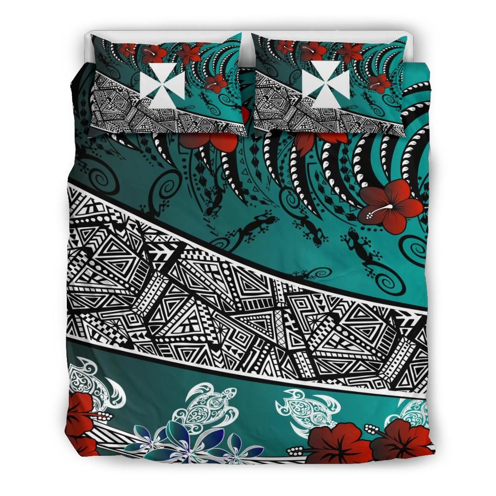 Wallis And Futuna Bedding Set - Lizard And Turtle Green