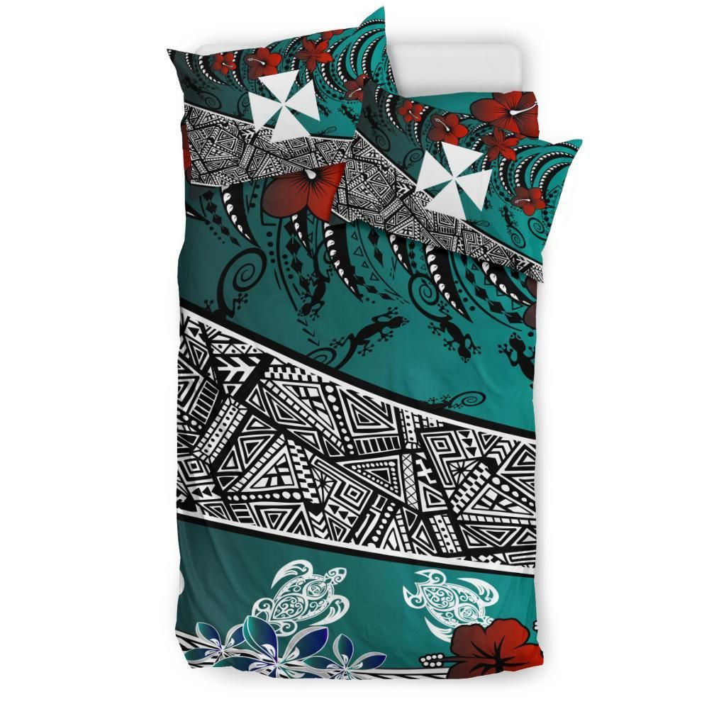 Wallis And Futuna Bedding Set - Lizard And Turtle Green