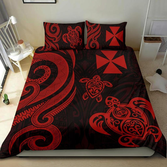 Wallis And Futuna Bedding Set - Red Tentacle Turtle