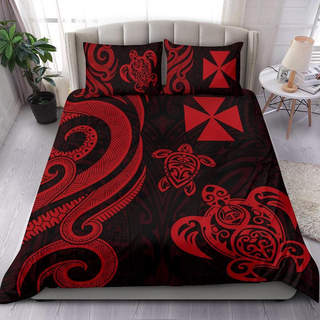 Wallis And Futuna Bedding Set - Red Tentacle Turtle