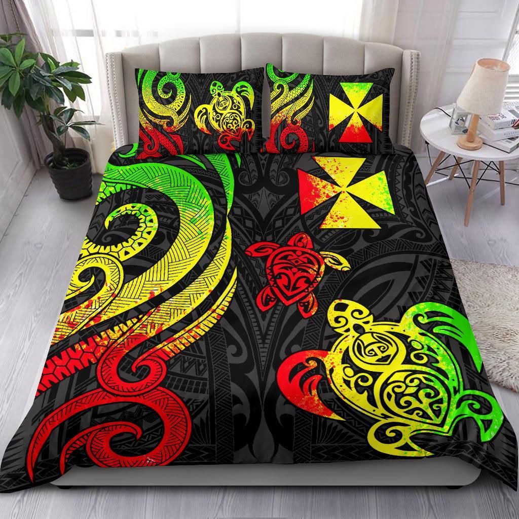Wallis And Futuna Bedding Set - Reggae Tentacle Turtle