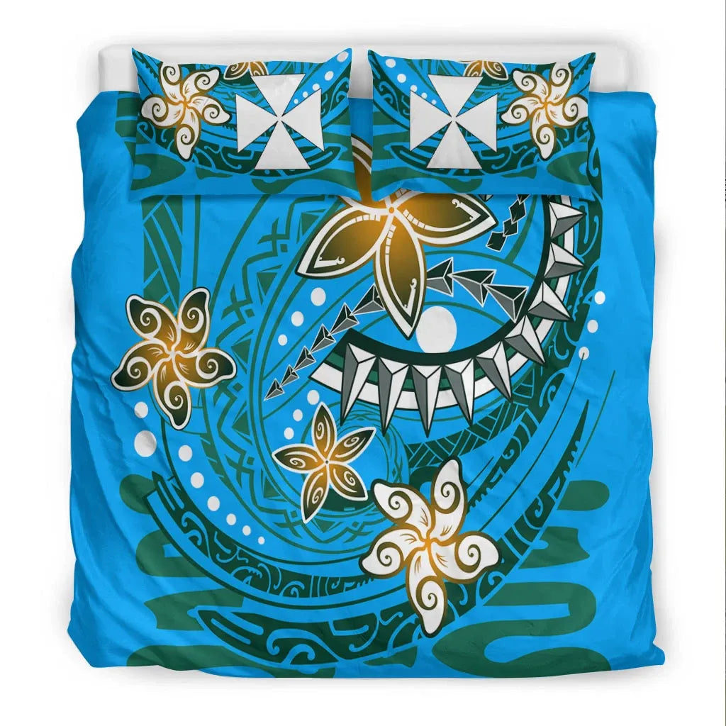 Wallis And Futuna Bedding Set - Spring Style Blue Color