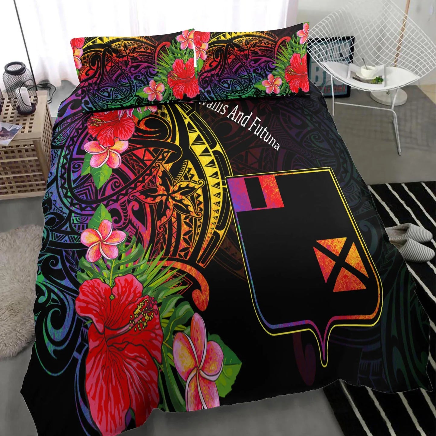 Wallis And Futuna Bedding Set - Tropical Hippie Style