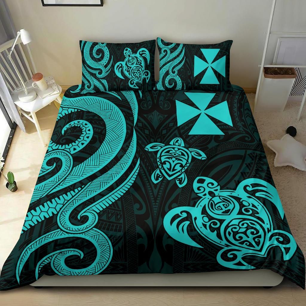 Wallis And Futuna Bedding Set - Turquoise Tentacle Turtle