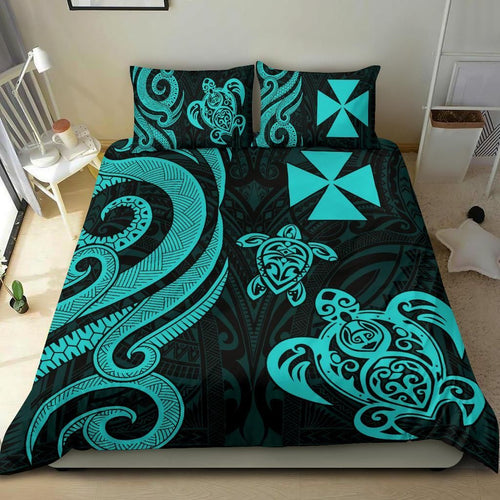 Wallis And Futuna Bedding Set - Turquoise Tentacle Turtle