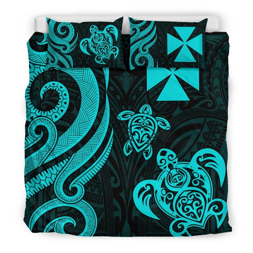 Wallis And Futuna Bedding Set - Turquoise Tentacle Turtle