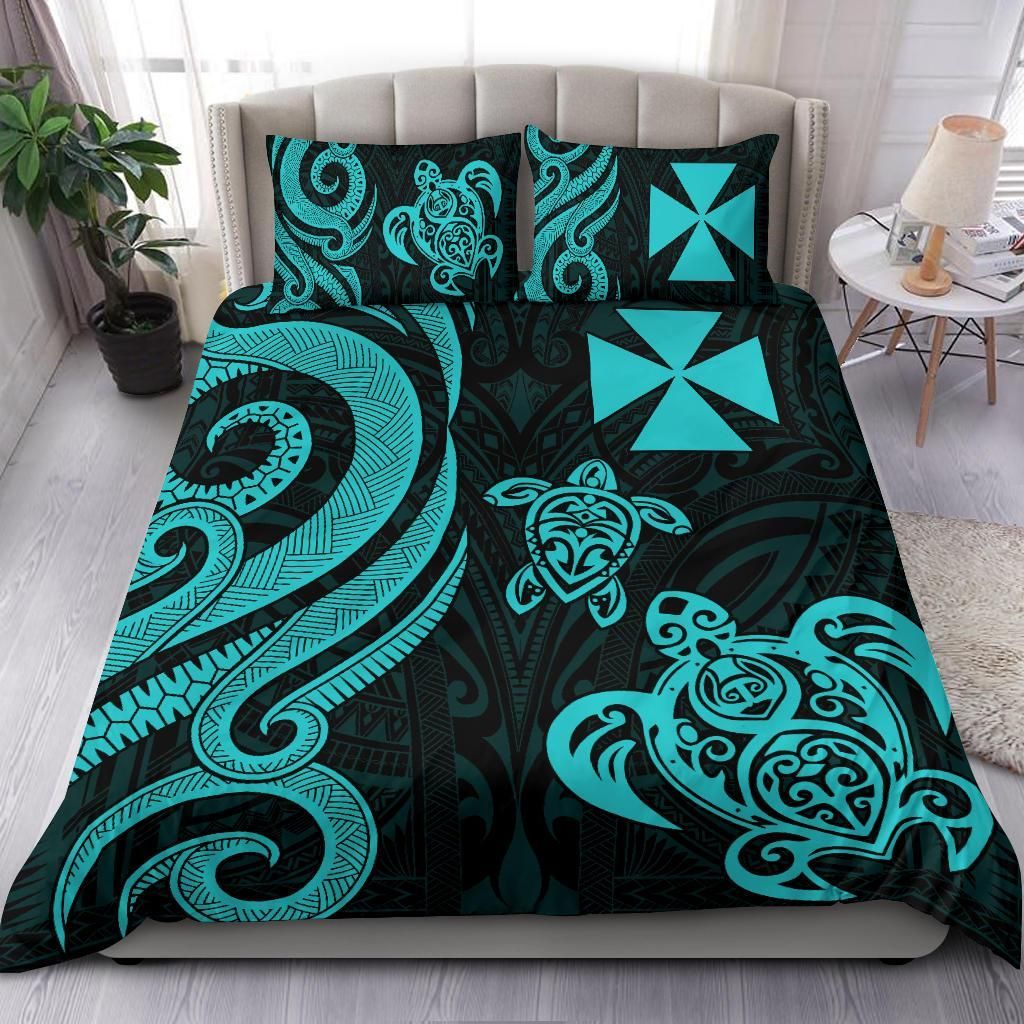 Wallis And Futuna Bedding Set - Turquoise Tentacle Turtle