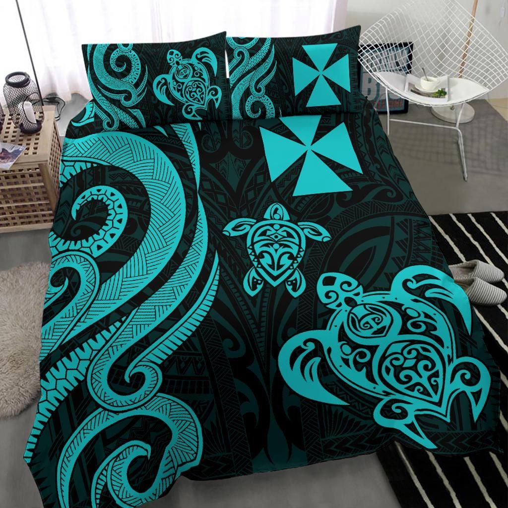 Wallis And Futuna Bedding Set - Turquoise Tentacle Turtle