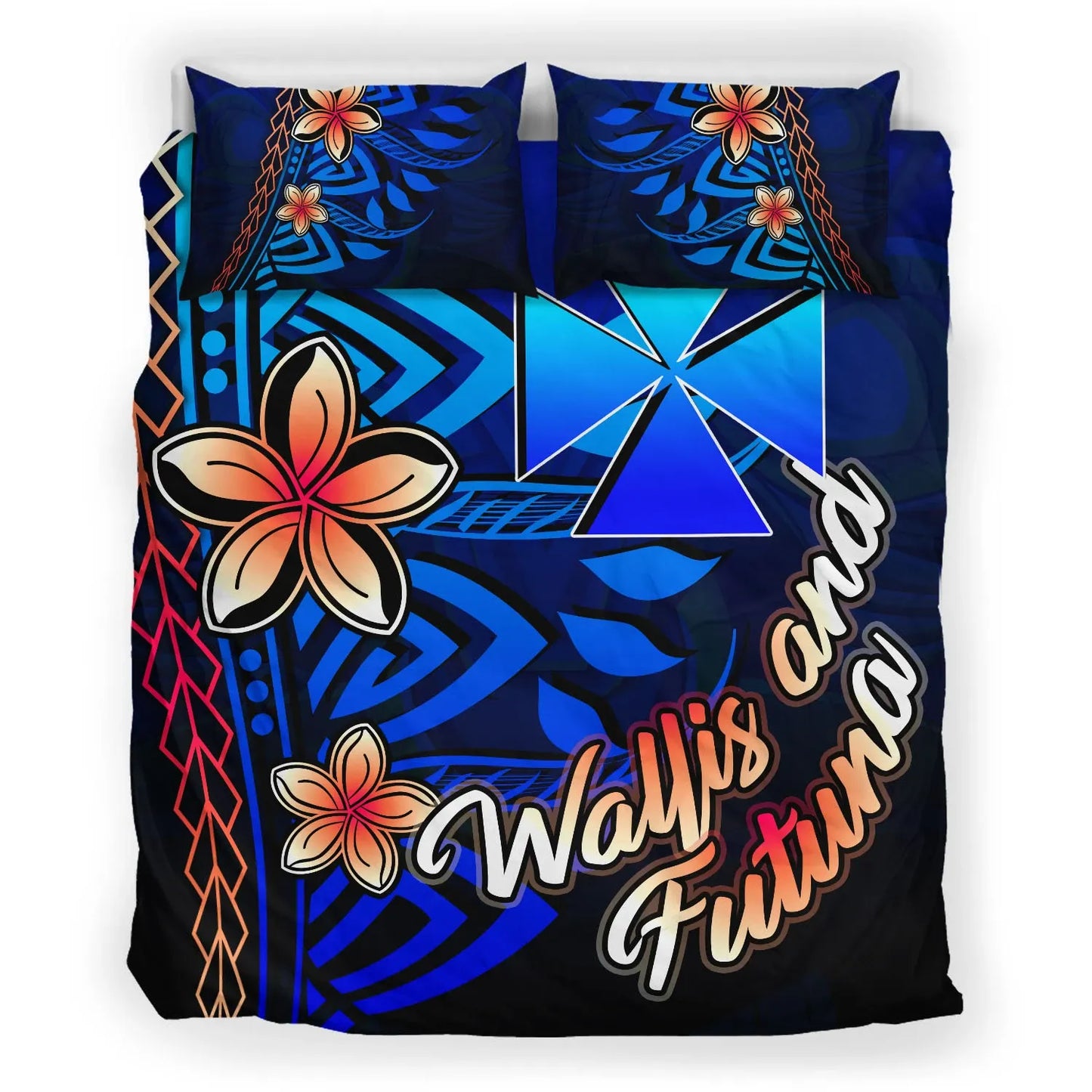 Wallis And Futuna Bedding Set - Vintage Tribal Mountain