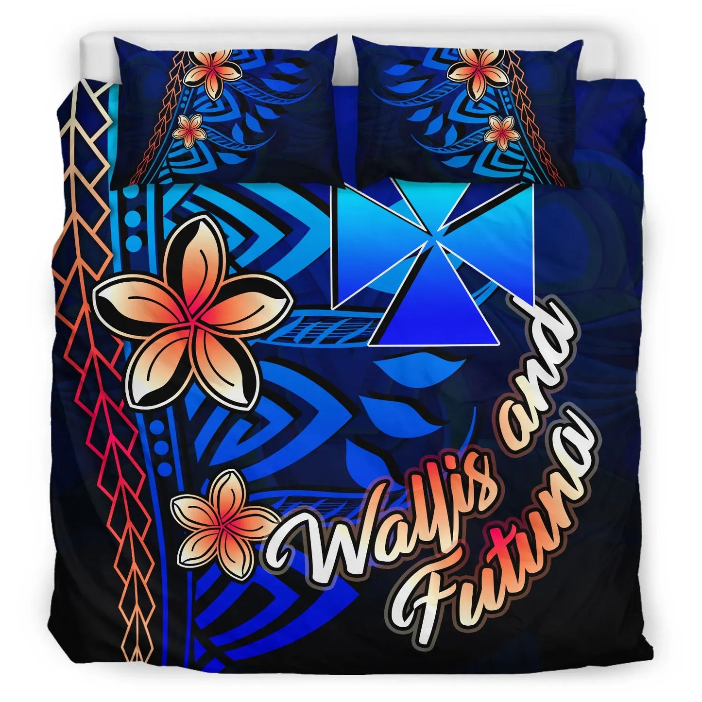 Wallis And Futuna Bedding Set - Vintage Tribal Mountain