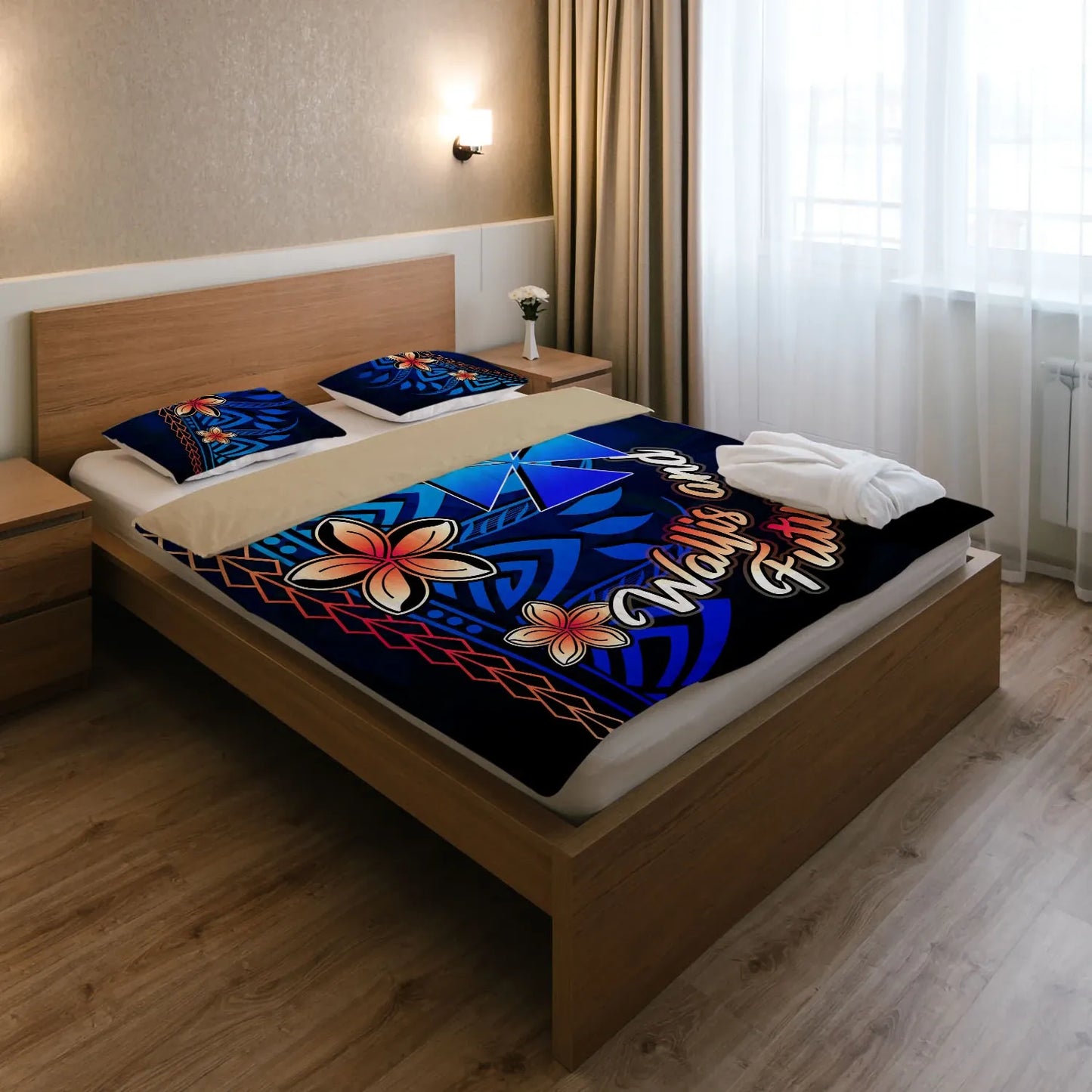 Wallis And Futuna Bedding Set - Vintage Tribal Mountain