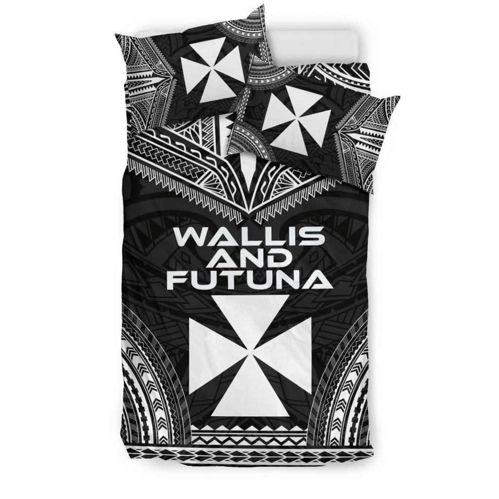 Wallis And Futuna Polynesian Chief Duvet Cover Set - Black Version