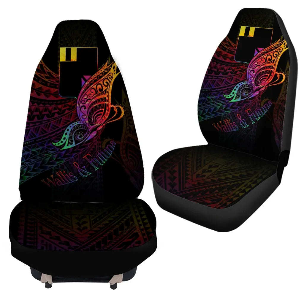 Wallis and Futuna Car Seat Cover - Butterfly Polynesian Style