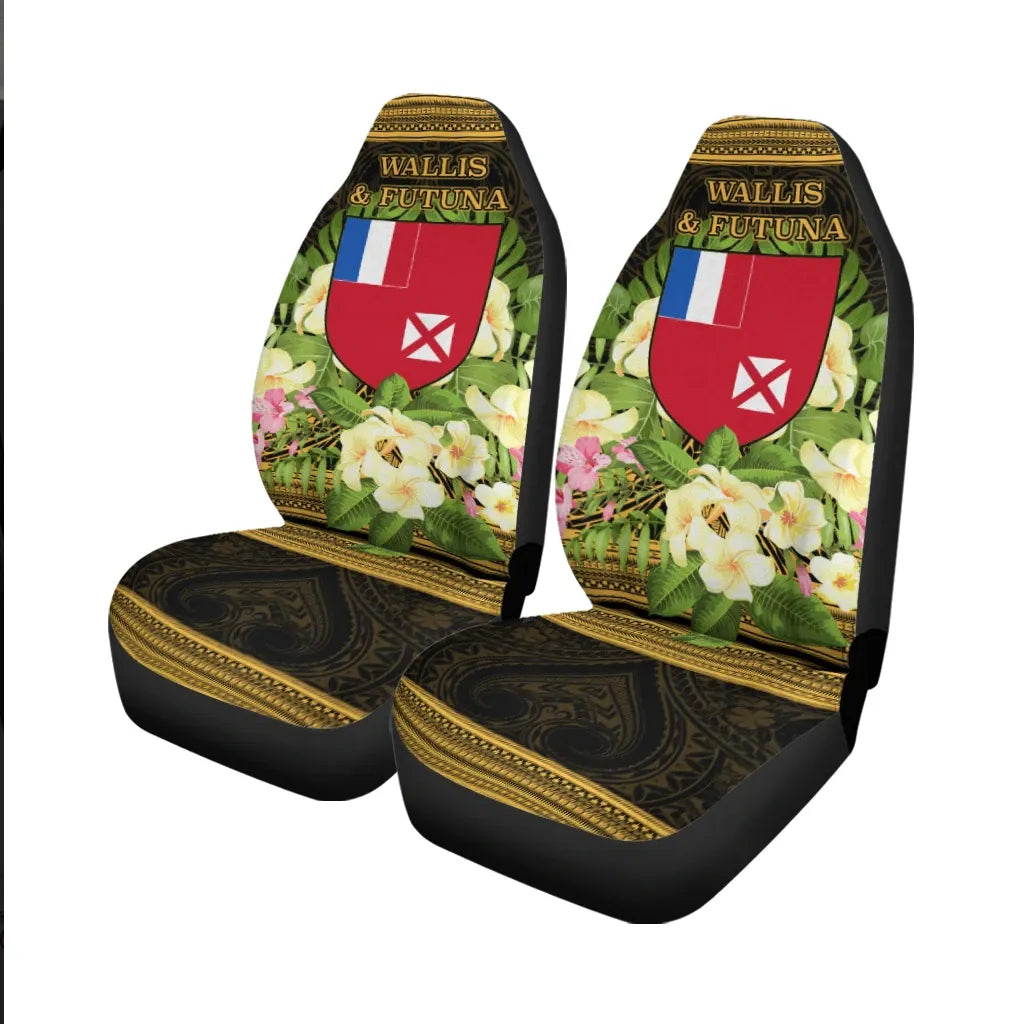 Wallis and Futuna Car Seat Cover - Polynesian Gold Patterns Collection