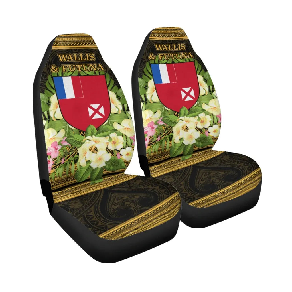 Wallis and Futuna Car Seat Cover - Polynesian Gold Patterns Collection