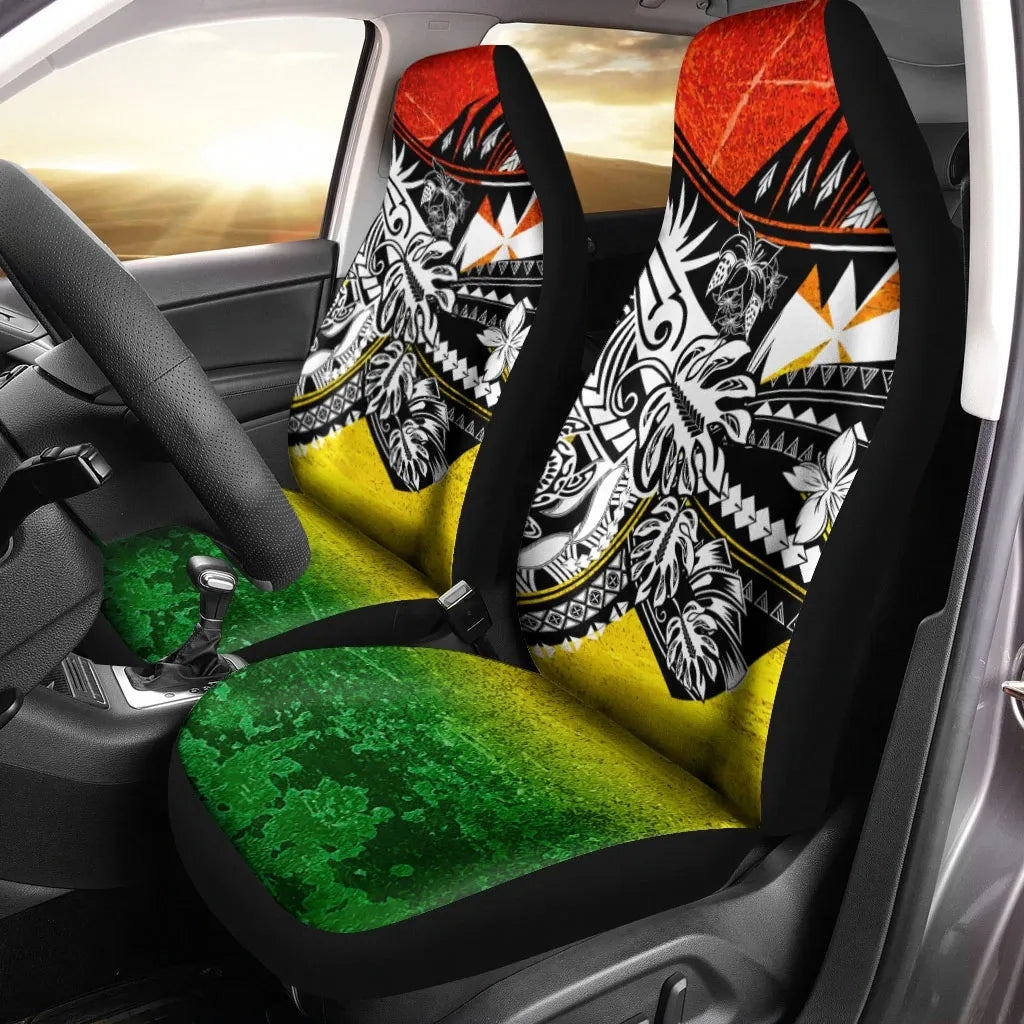Wallis and Futuna Car Seat Cover - The Flow OF Ocean Reggae Color