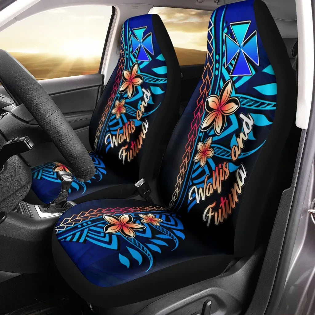 Wallis and Futuna Car Seat Cover - Vintage Tribal Mountain