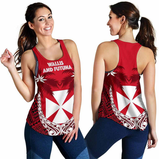 Wallis and Futuna Polynesian Coconut Women Racerback Tank