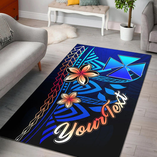 Wallis and Futuna Custom Personalised Area Rug - Vintage Tribal Mountain