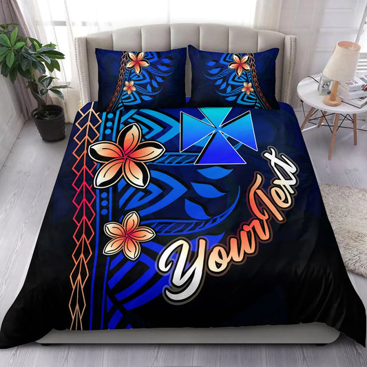 Wallis And Futuna Custom Personalised Bedding Set - Vintage Tribal Mountain