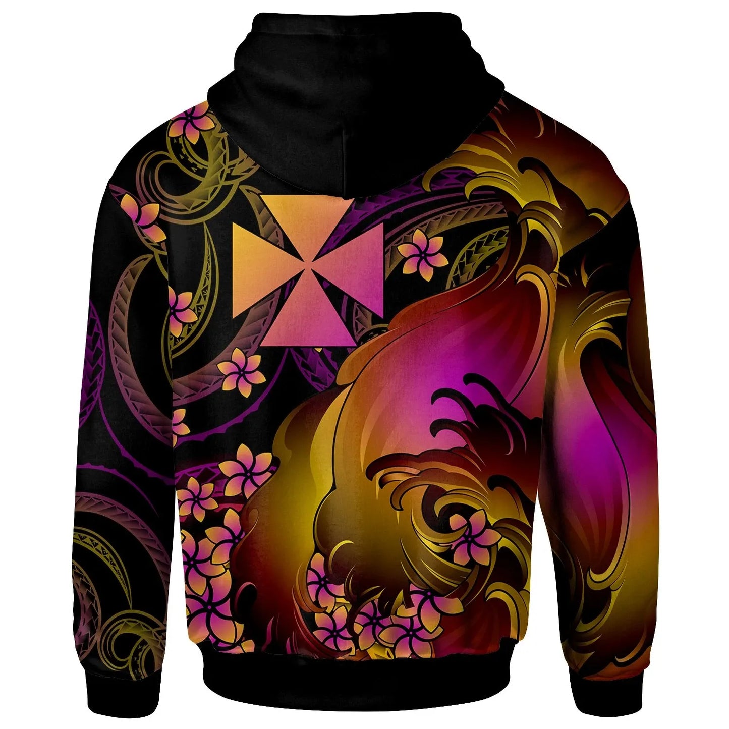 Wallis and Futuna Custom Personalised Hoodie - Wallis and Futuna in wave