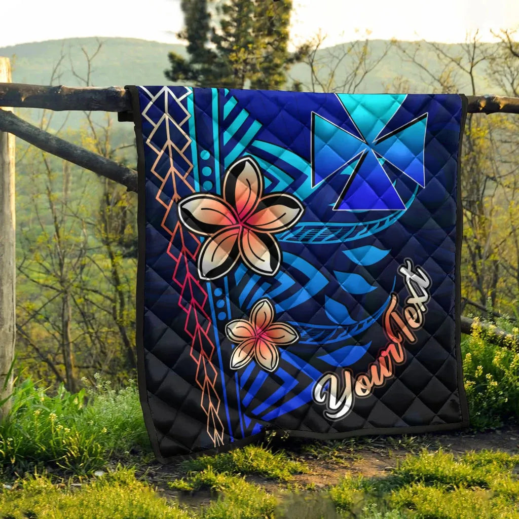 Wallis and Futuna Custom Personalised Premium Quilt - Vintage Tribal Mountain