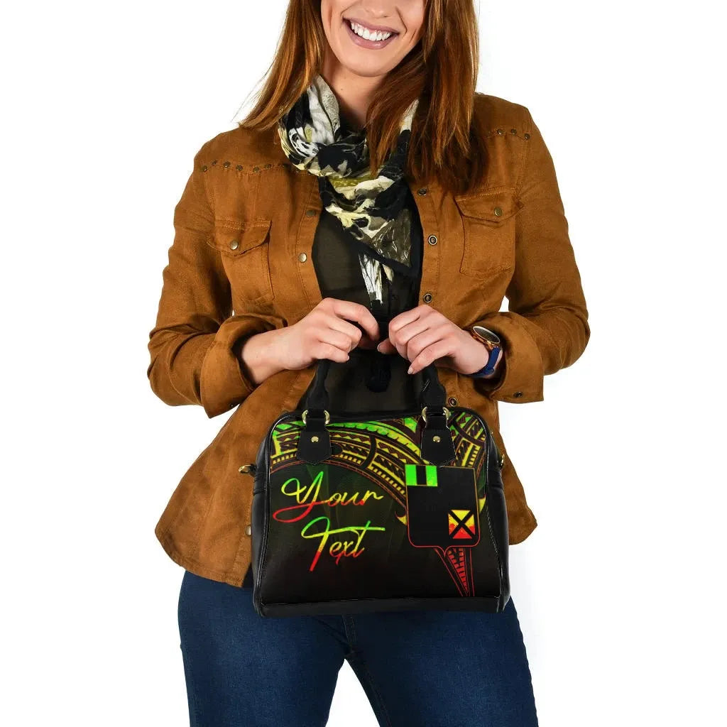 Wallis And Futuna Custom Personalised Shoulder Handbag - Cross Style Reggae Color