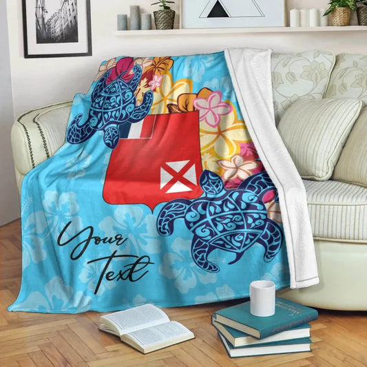 Wallis and Futuna Custom Personalised Premium Blanket - Tropical Style