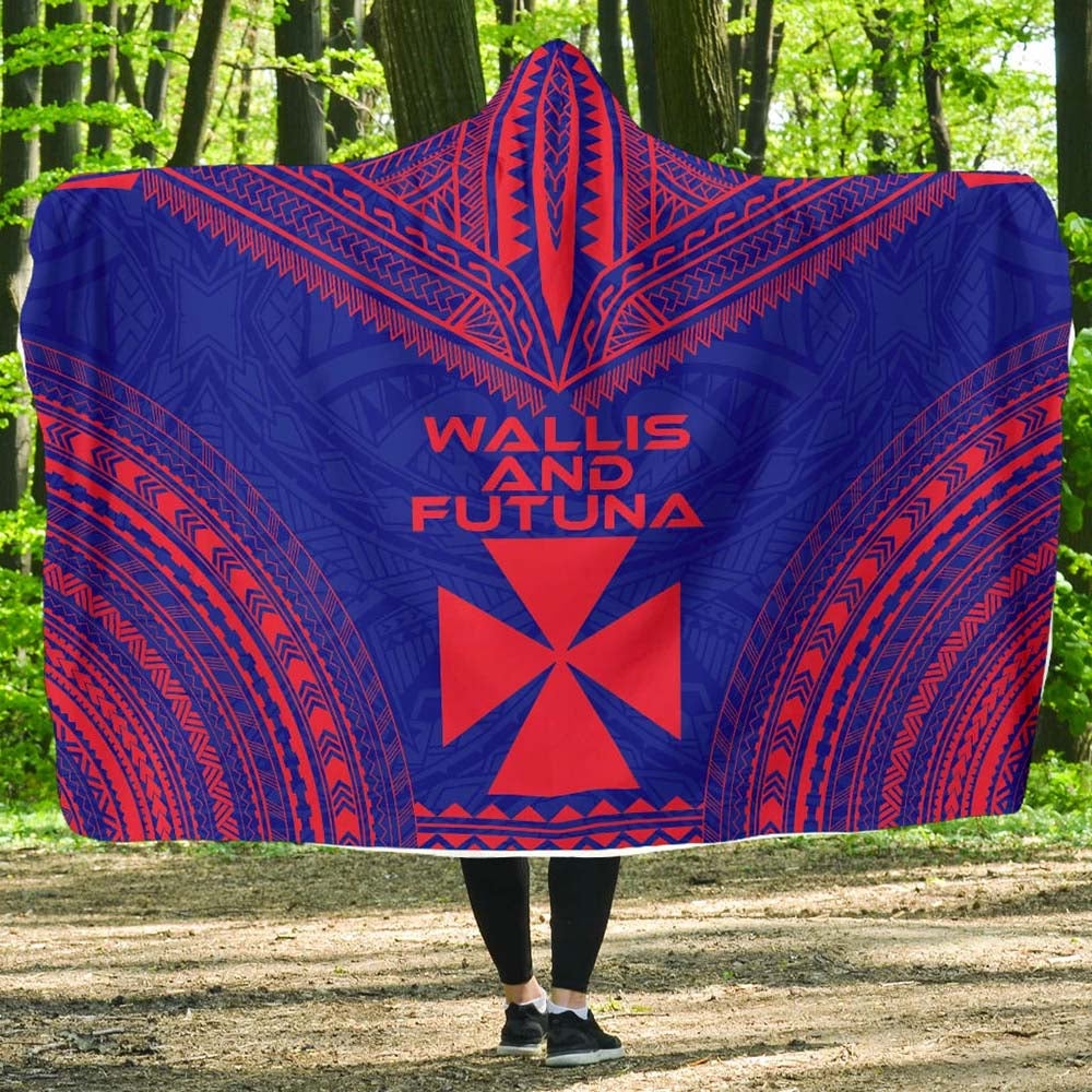 Wallis And Futuna Flag Polynesian Chief Hooded Blanket