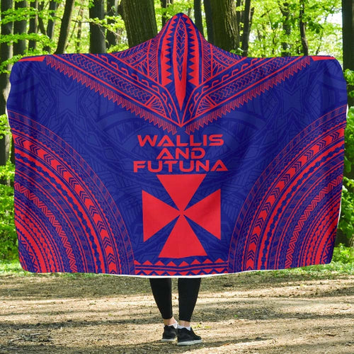 Wallis And Futuna Flag Polynesian Chief Hooded Blanket